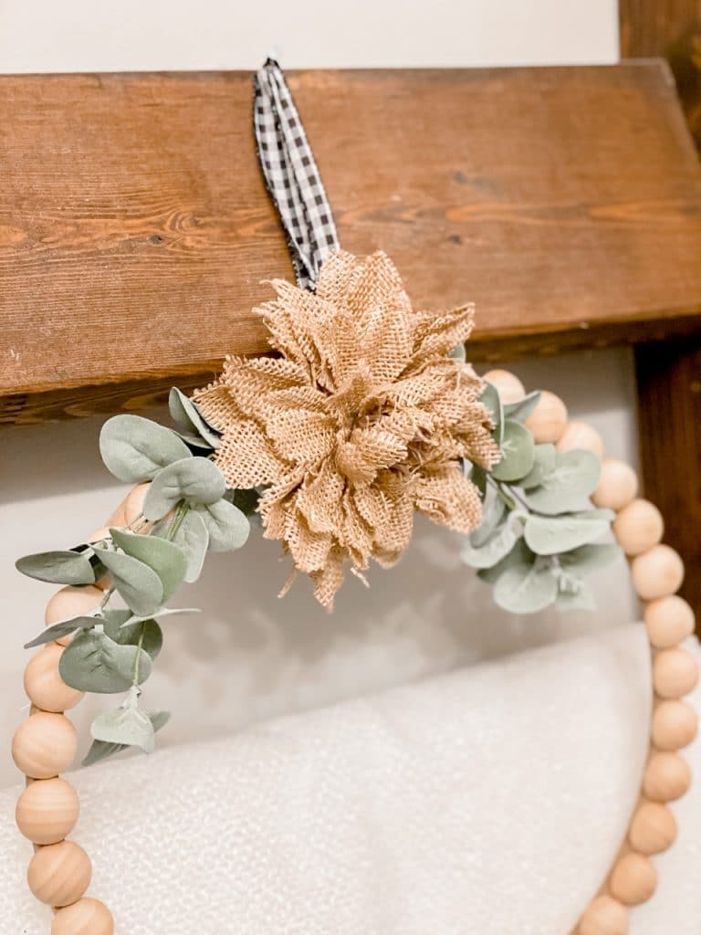 Wood Bead Wreath DIY