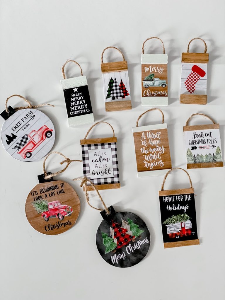 DIY ornaments using printables