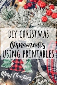 DIY ornaments using printables for Christmas!