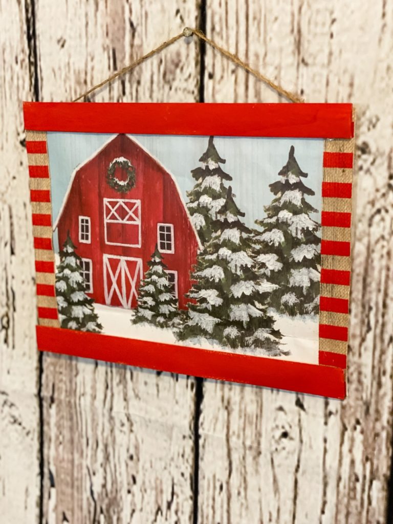 5 minute Christmas crafting using a gift bag!