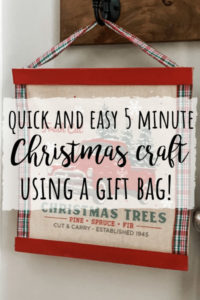 5 minute Christmas crafting using a gift bag!
