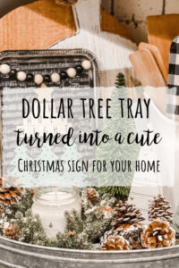 Dollar Tree Tray turned into a sign