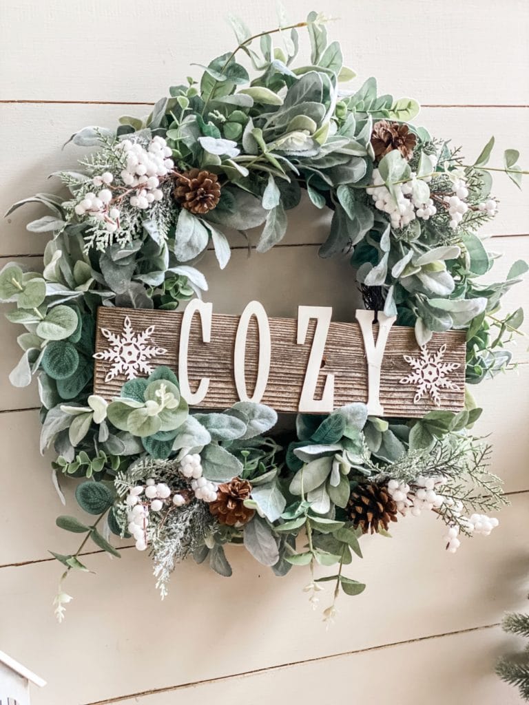 Winter decorating in the entry way