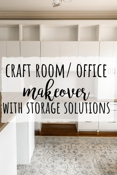 Craft room and office makeover for storage solutions