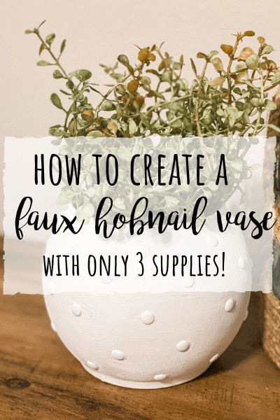 How to make a DIY faux hobnail vase