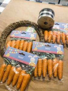 orange carrots for a wreath