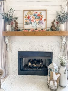 spring fireplace decor