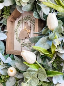 spring wreath with bunny