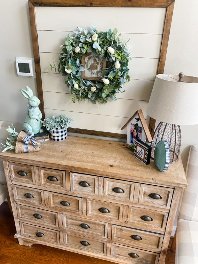 farmhouse spring entry way table