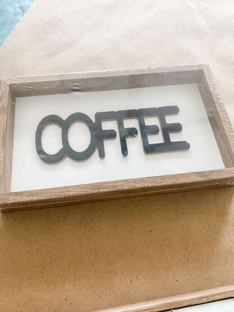 small coffee sign