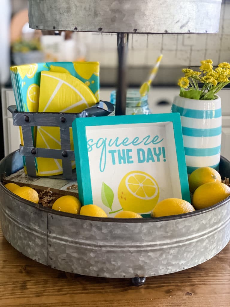 lemon tiered tray