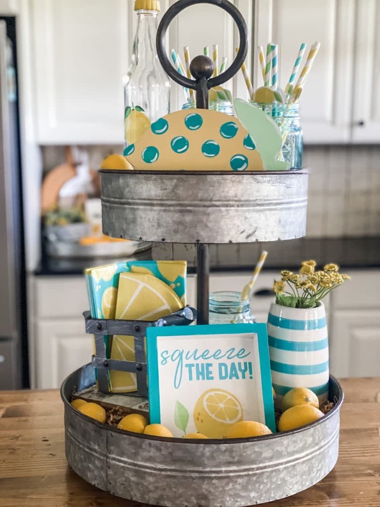 lemon tiered tray