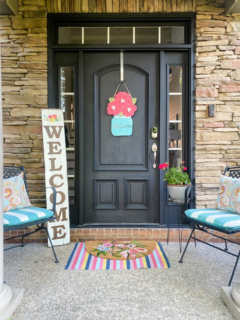 welcome front door decor