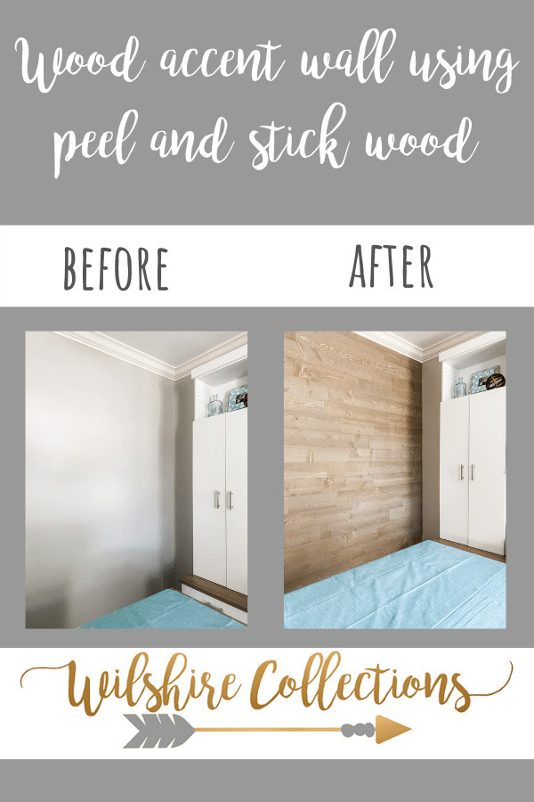 wood wall before and after