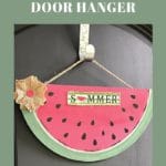 summer watermelon sign on black door