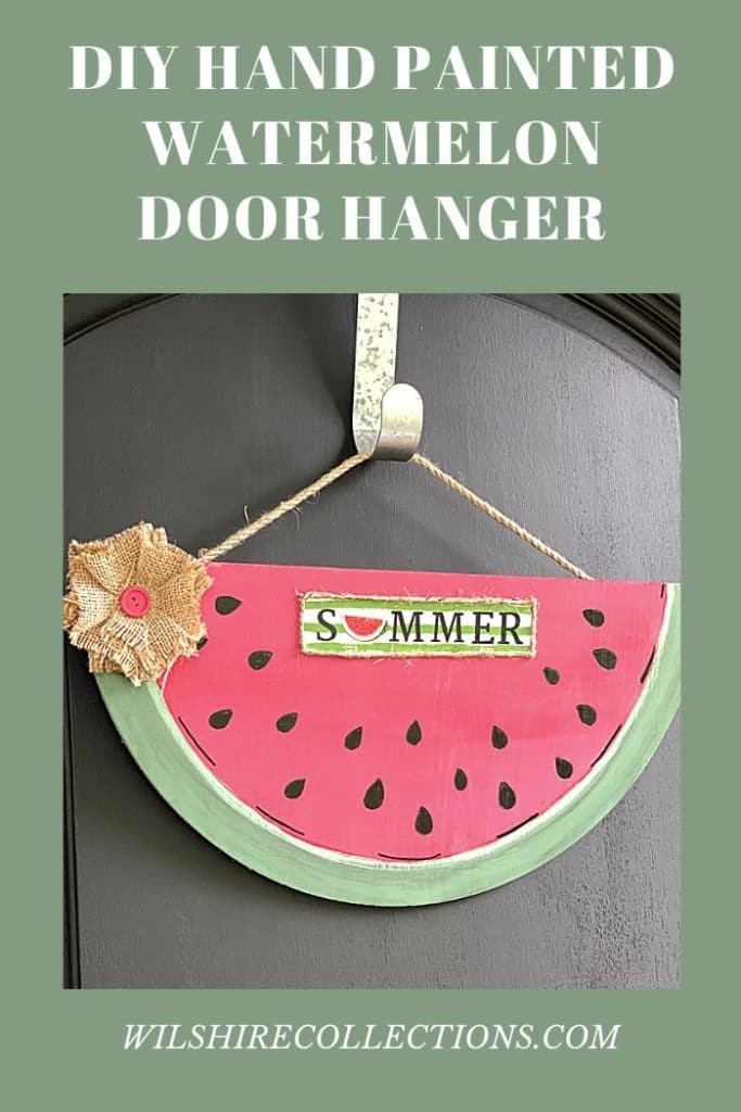 summer watermelon sign on black door