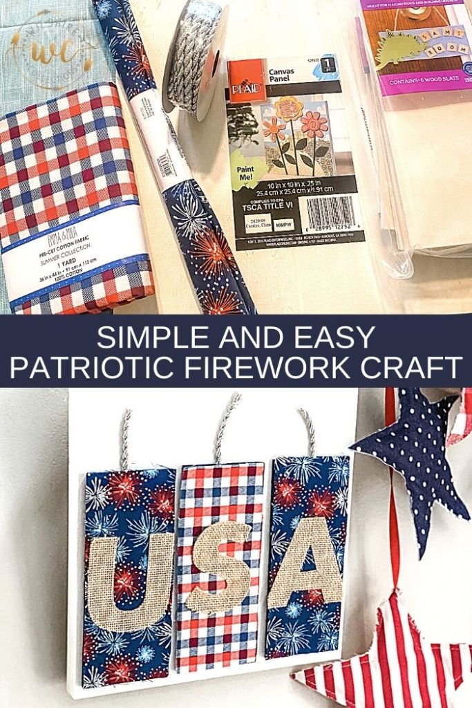 craft supplies and finished USA patriotic decor