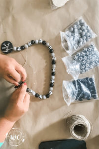 wood bead garland