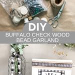 Buffalo Check Wood Bead Garland DIY