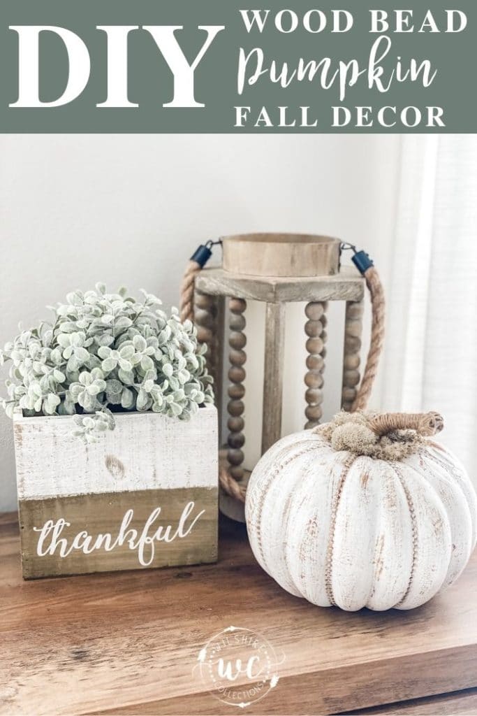 DIY Wood Bead Pumpkin Fall Decor