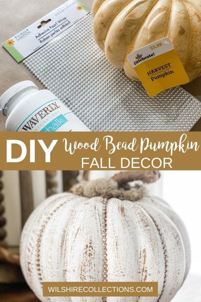 DIY Wood Bead Pumpkin Fall Decor