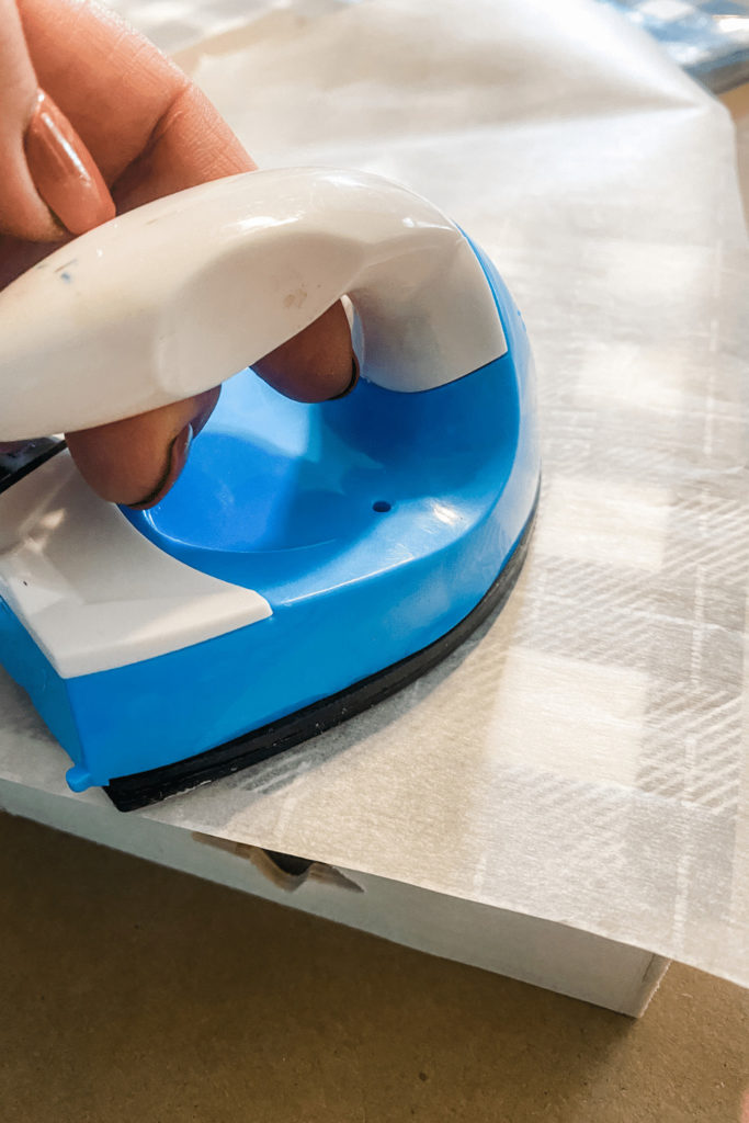 Mod podge iron method! How to avoid bubbles in your projects! - Wilshire Collections