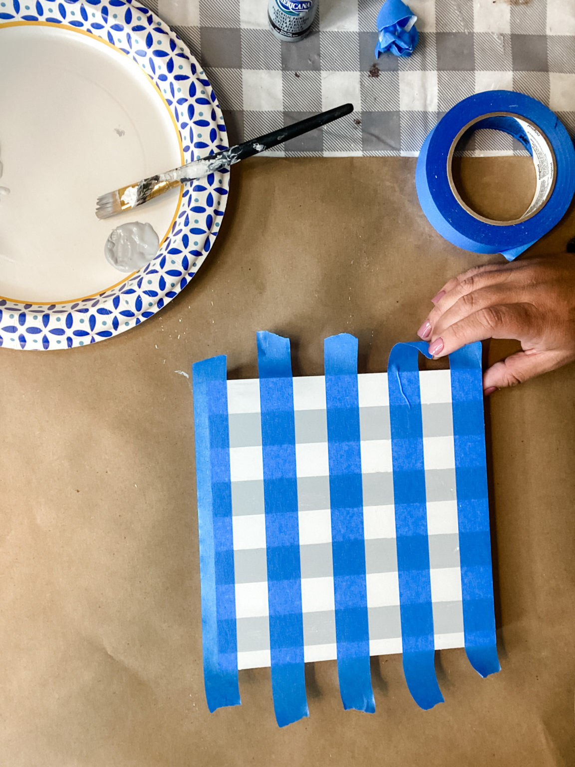 How to paint buffalo check! A step by step tutorial. Wilshire Collections