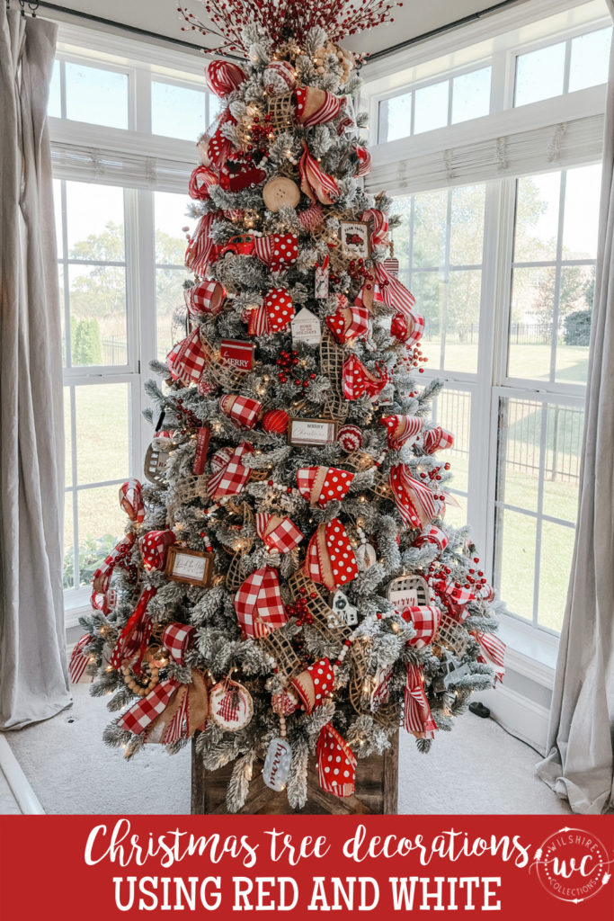 Ideas for Red and White Christmas Tree Decorations