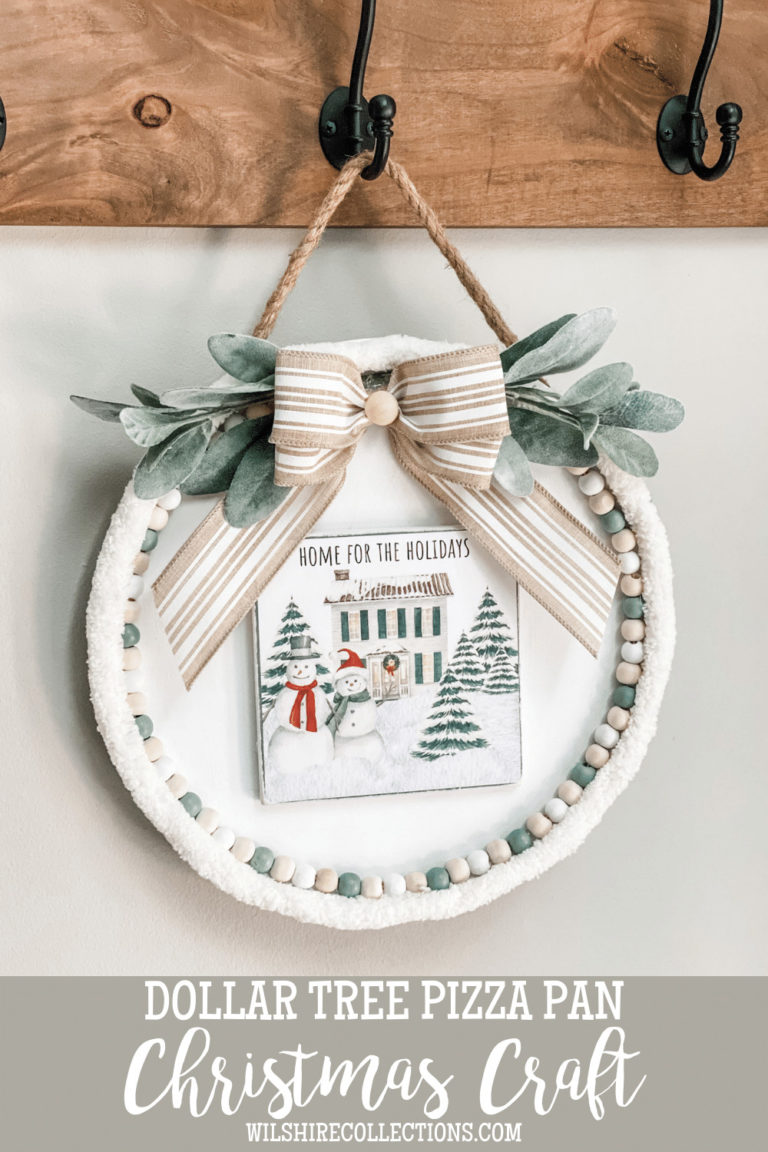 Dollar Tree pizza pan DIY for Christmas! Wilshire Collections