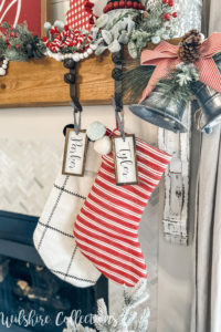 Cheerful Christmas mantel ideas using red and white