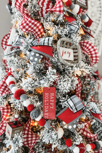 Red and White Ribbon Christmas Trees - Inspire Uplift