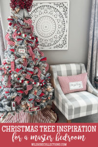 Christmas tree inspiration for a master bedroom