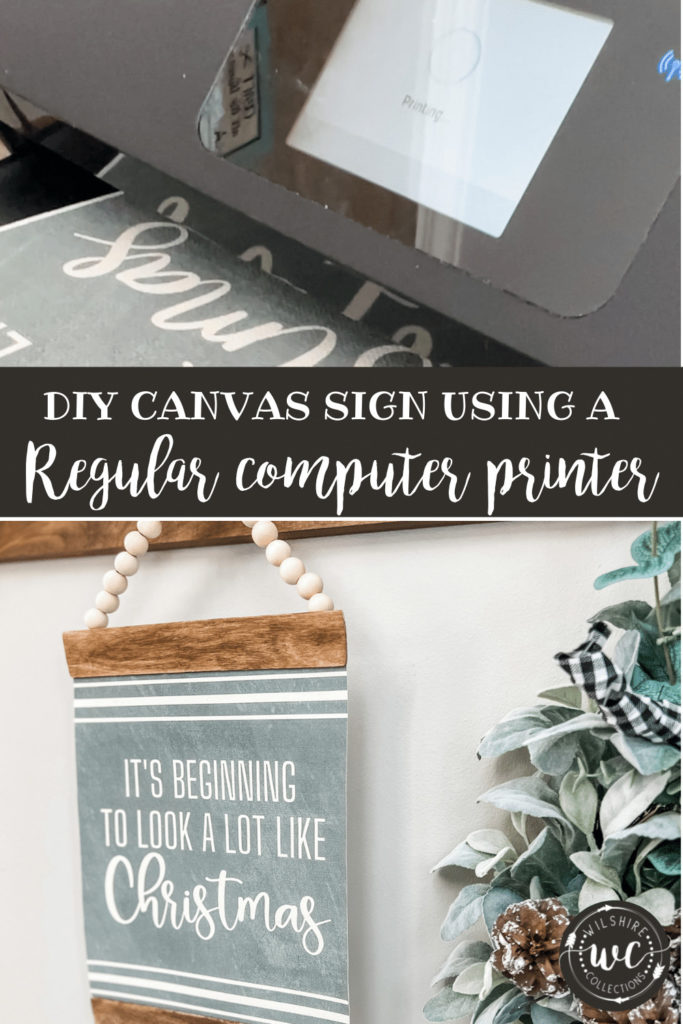 DIY canvas sign using a printable-