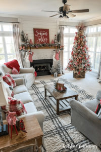 Festive Christmas living room decor