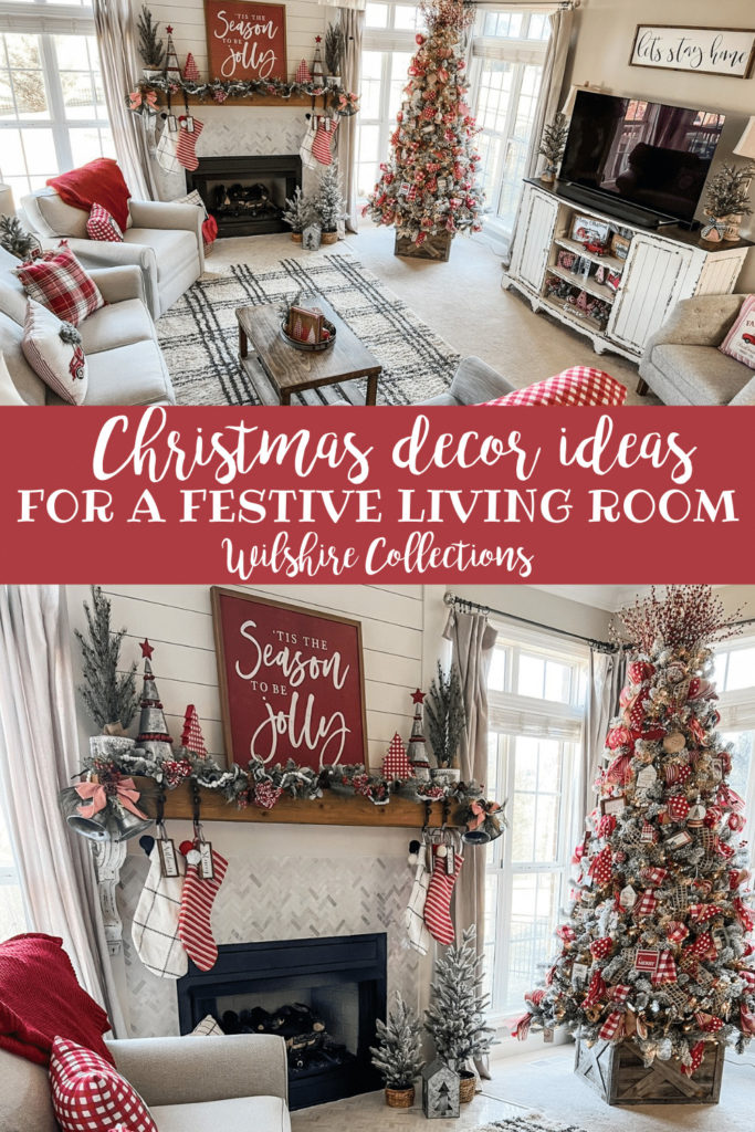 Festive Christmas living room decor