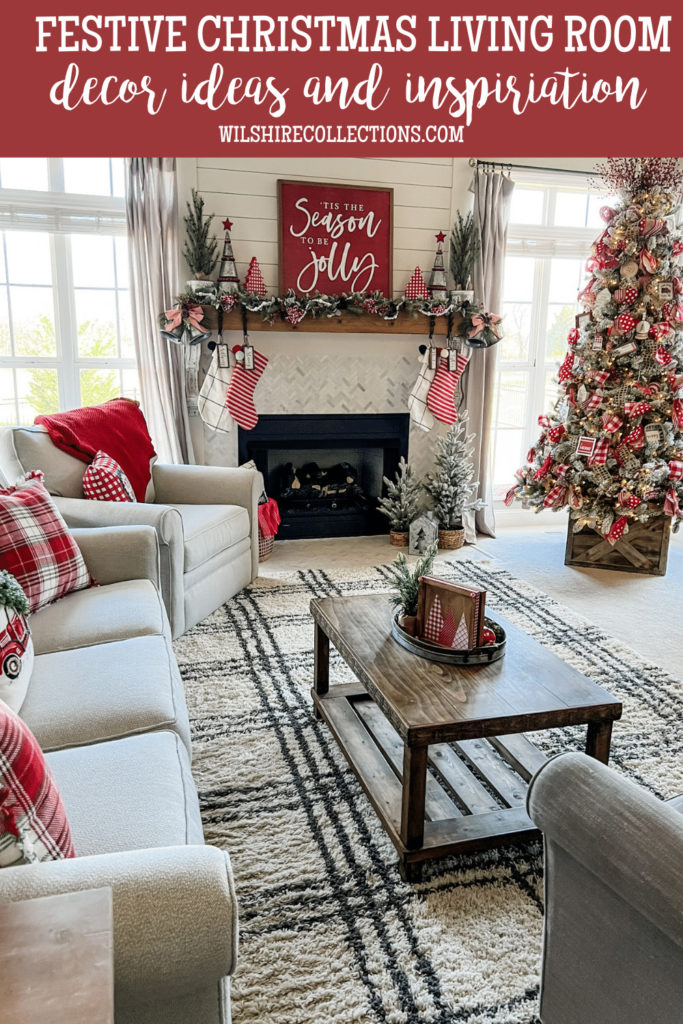 Festive Christmas living room decor