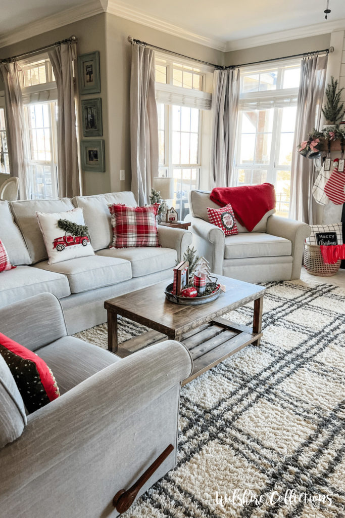 Festive Christmas living room decor