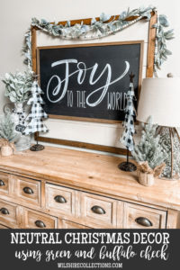 Neutral Christmas decor with Buffalo Check