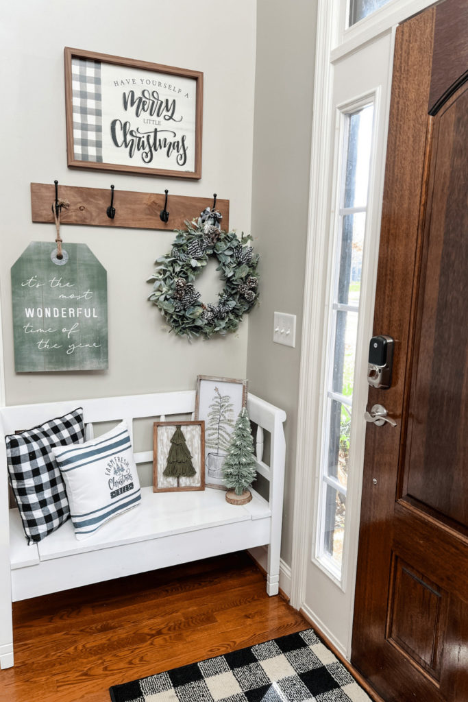 Neutral Christmas decor with Buffalo Check