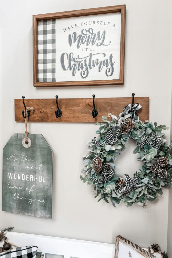 Neutral Christmas decor with Buffalo Check 