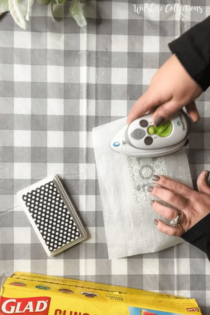 Mod podge iron method! How to avoid bubbles in your projects! - Wilshire Collections