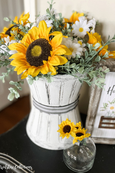 Flower pot DIY using two plastic Dollar Tree pots!