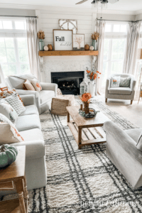 Warm and cozy fall living room