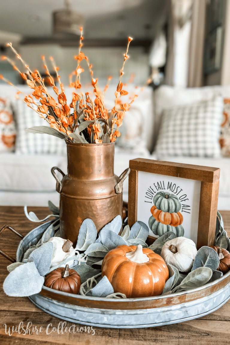 Warm and cozy fall living room - Wilshire Collections