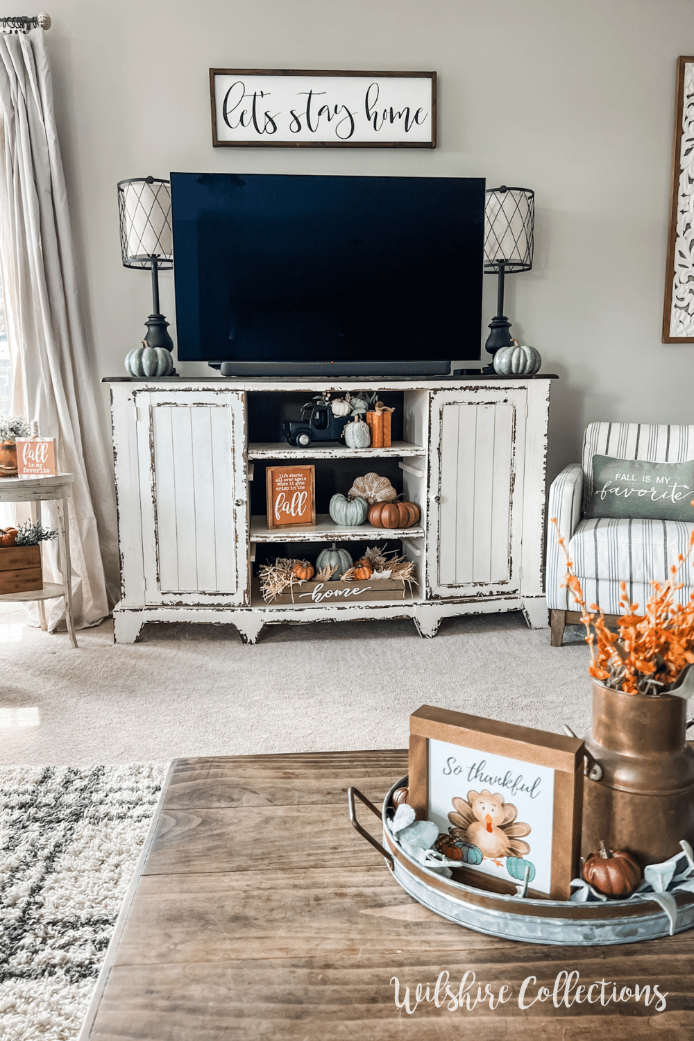 Warm and cozy fall living room