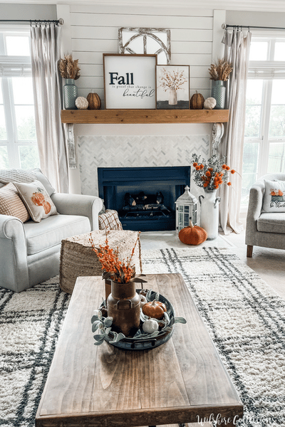 Warm and cozy fall living room