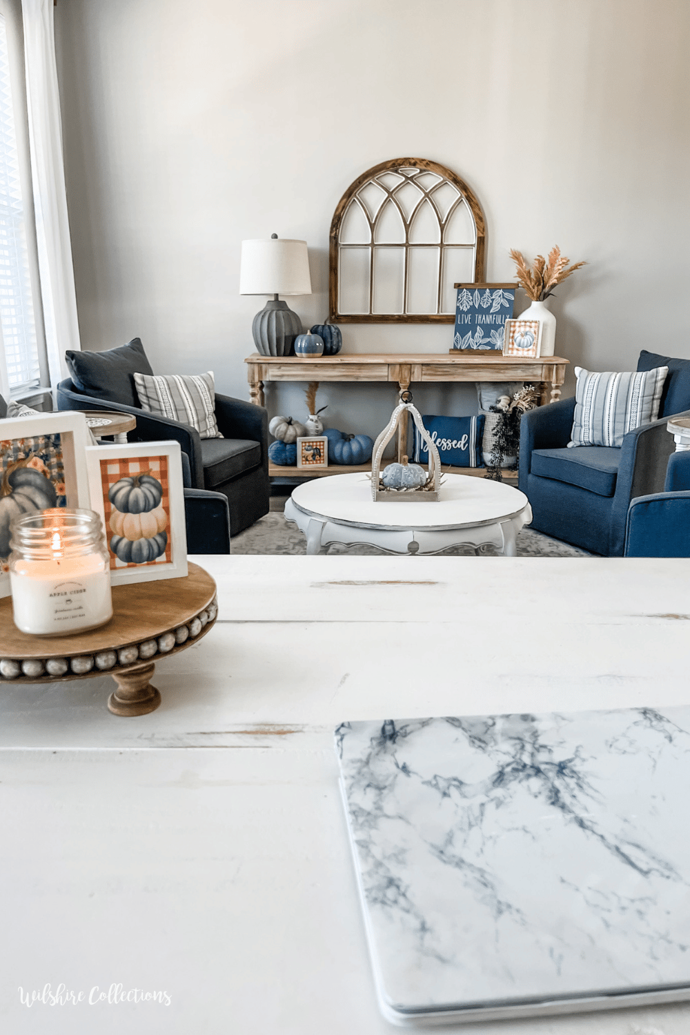 Blue fall decor ideas 