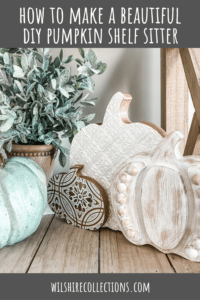 DIY pumpkin shelf sitter