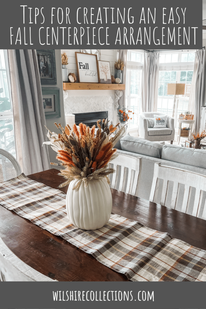 Easy fall centerpiece arrangement