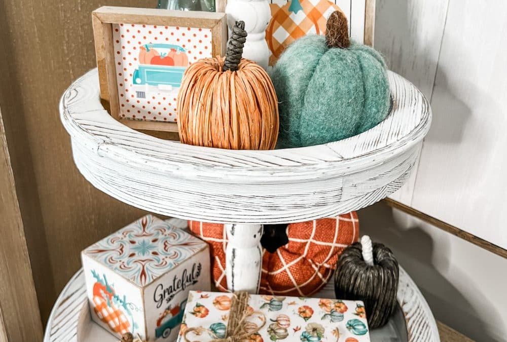 Fall tiered tray ideas